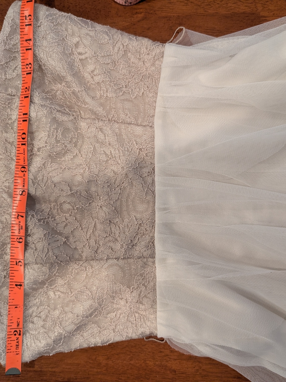 Teeze Me Blush Lace & Ivory Ruffle Cocktail Dress, Size 3 - Picture 8 of 10